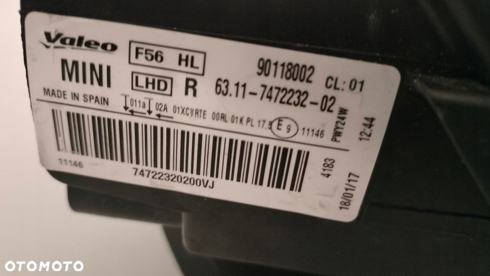 lampa prawa mini f55 f56 f57 full led 7472232-02 - 6