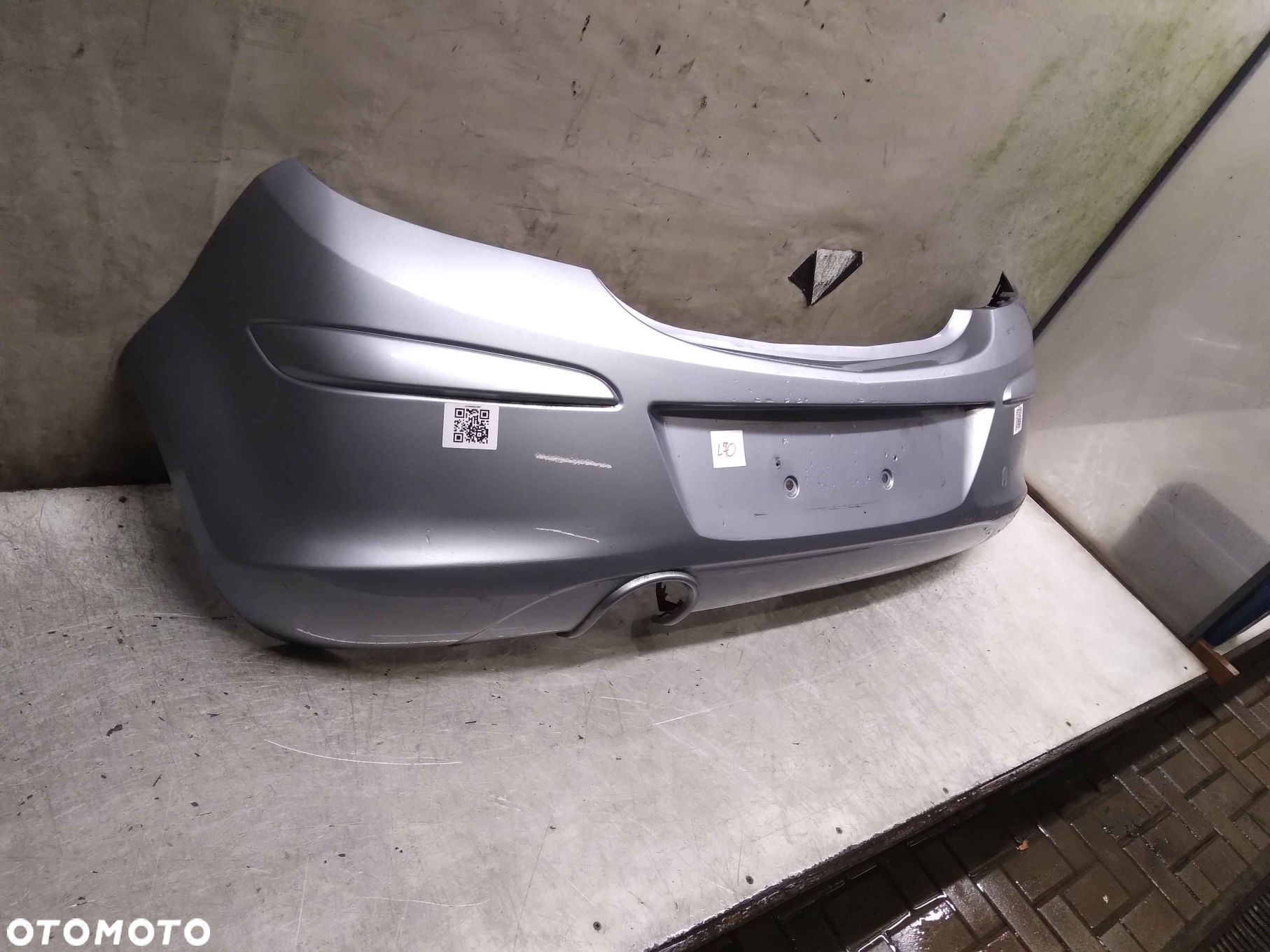 } ZDERZAK TYŁ TYLNY OPEL CORSA D Z163 SZARY 3D 3 DRZWI HB - 3
