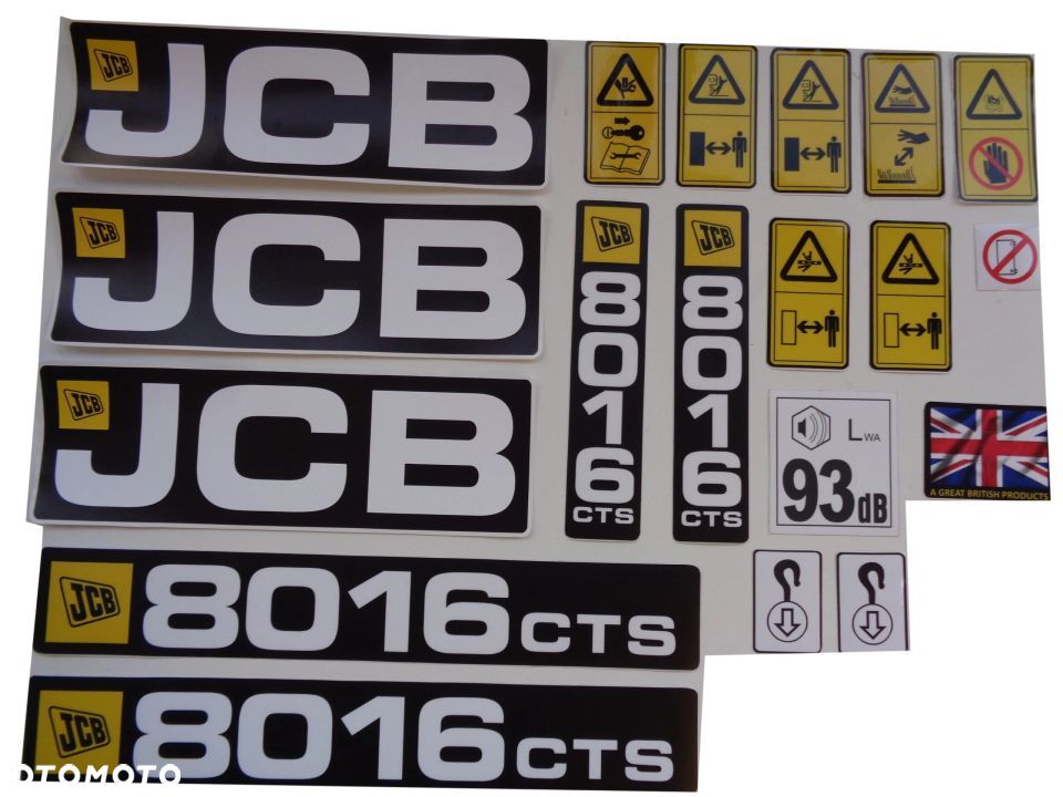 Komplet naklejek naklejka nalepka nalepki JCB 8016 - 1