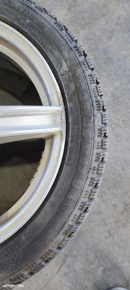 Set jante aliaj pe 17 volkswagen vw passat B6 sedan cu anvelope de iarna DOT 2020 - 6