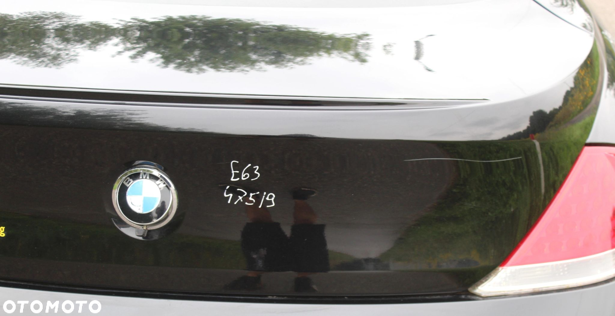 KLAPA BAGAŻNIKA TYŁ TYLNA BMW E63 475 BLACK SAPPH - 2
