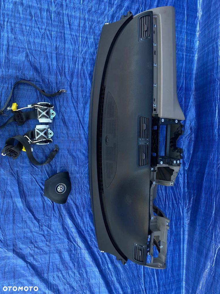VW PASSAT B6 LIFT DESKA ROZDZIELCZA KONSOLA KOKPIT PODUSZKI AIRBAG PASY ORYGINAŁ KOMPLET - 4
