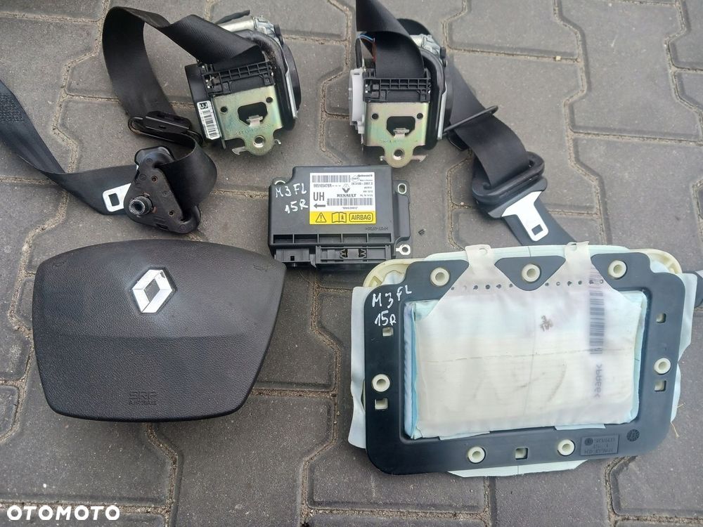 PODUSZKI AIR BAG PASY KOMPLET RENAULT MEGANE III 3 LIFT 2014 ROK - 1