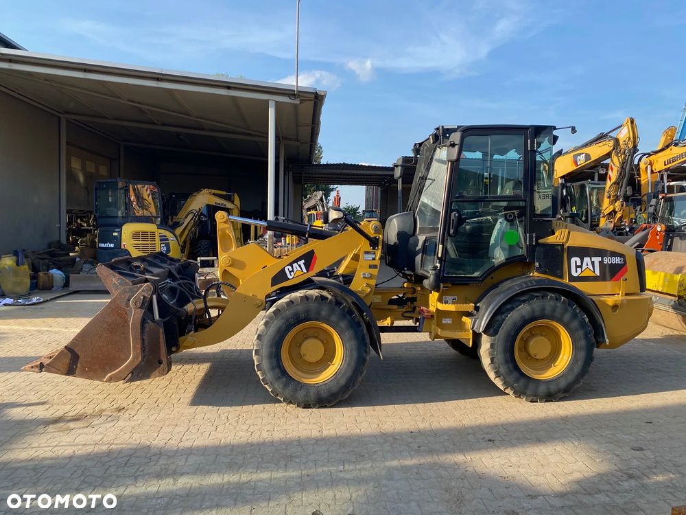 Caterpillar CAT 908H2, 6200 MTH, ŁYŻKA OTWIERANA + WIDŁY, z NIEMIEC, - 7