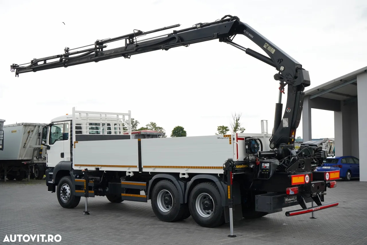 MAN TGS 26.360 / 6X4 / BOTTOM 6.5 M + HDS HIAB 211 EP-5 / CAPACITATE MAXIMĂ DE RIDICARE: 6 900 KG / RADIOCOMANDĂ / ROTARE / MANUALĂ / EURO 6 - 4