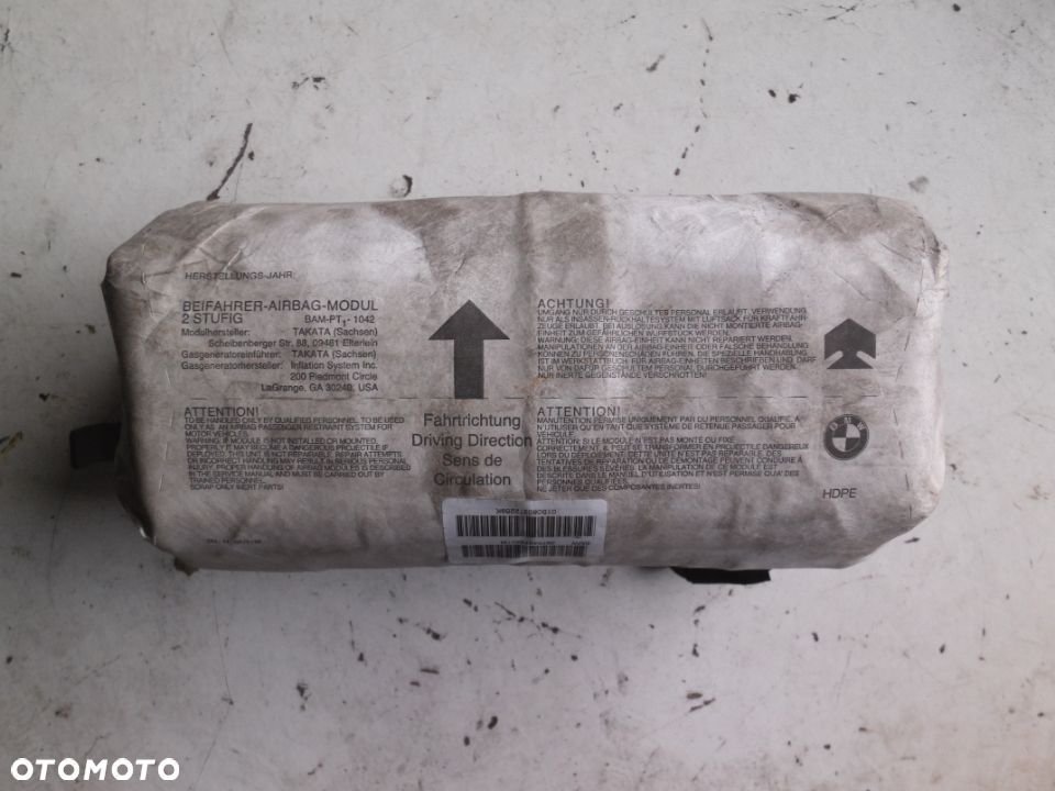 BMW 3 E46 LIFT 01-04r PODUSZKA PASAŻERA AIR BAG - 1