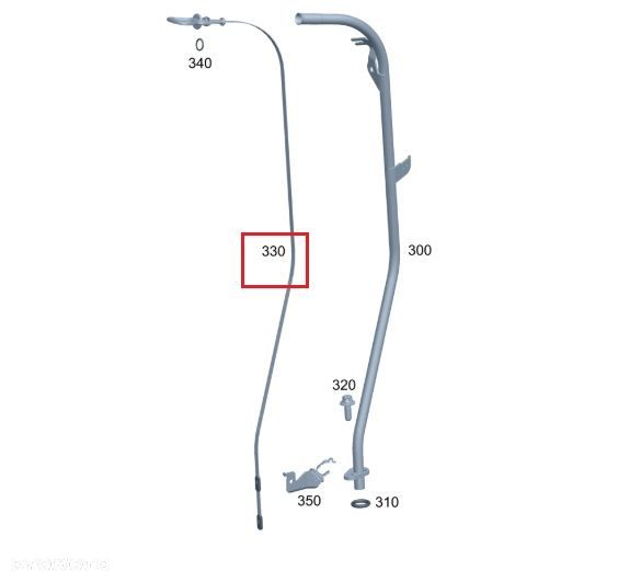 MERCEDES OM651 Miarka poziomu oleju OE - 2