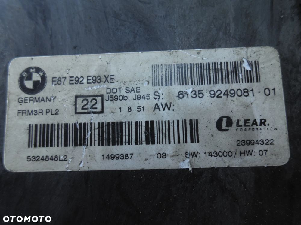 Moduł BMW E87 E92 E93 61359249081 - 2