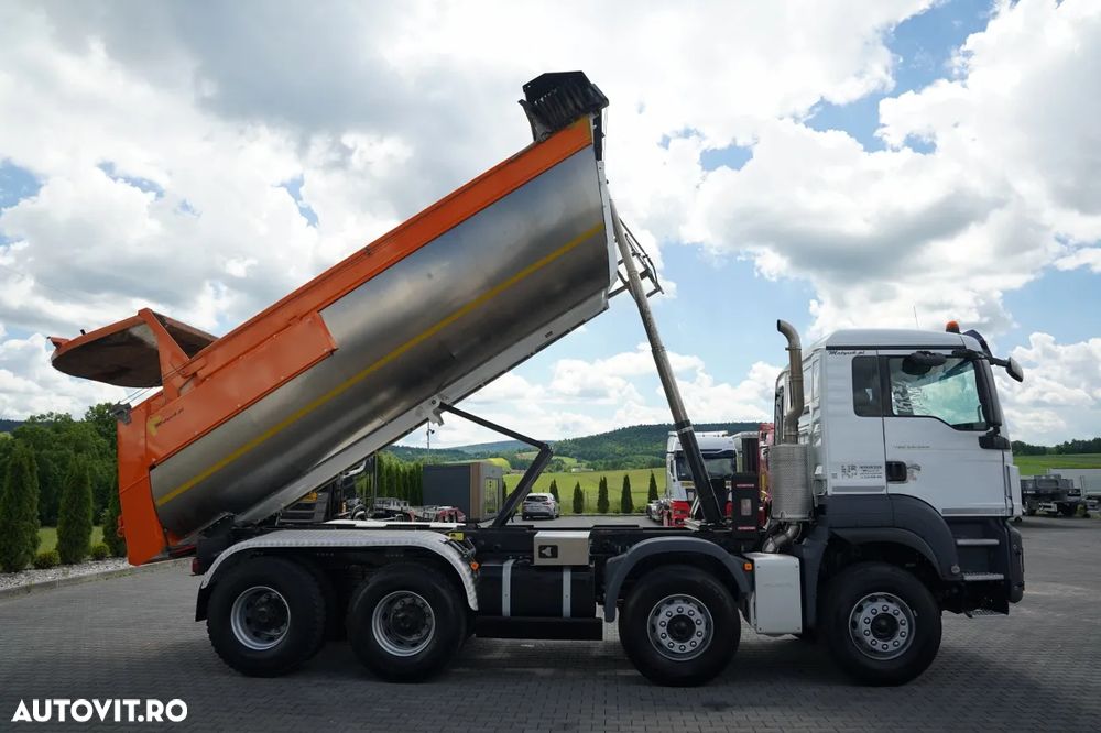 MAN TGS 35.500 / 8x4 / BASCULĂ SPATE MEILLER / IZOLATĂ / PENTRU ASFALT / HYDROCLASP / NAVI / 2021 - 5