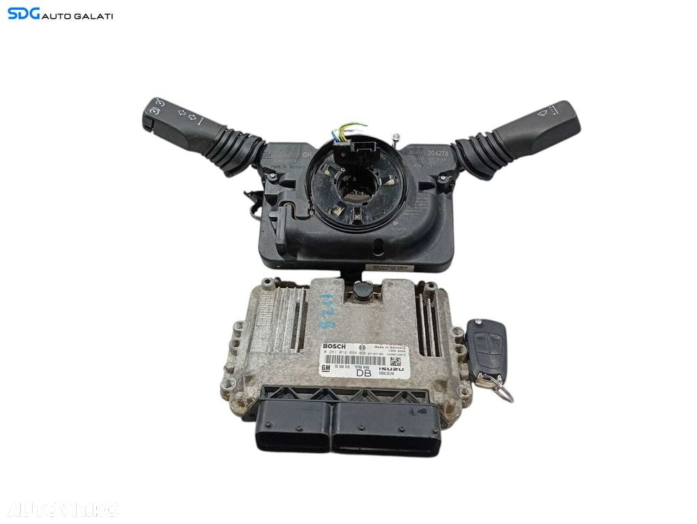 Kit Pornire ECU Calculator Motor Maneta Manete Ansamblu Cheie Chei CIP Imobilizator Opel Astra H 1.7 CDTI 2004 - 2010 Cod 55560810 0281012694 13250226 [L6212] - 1