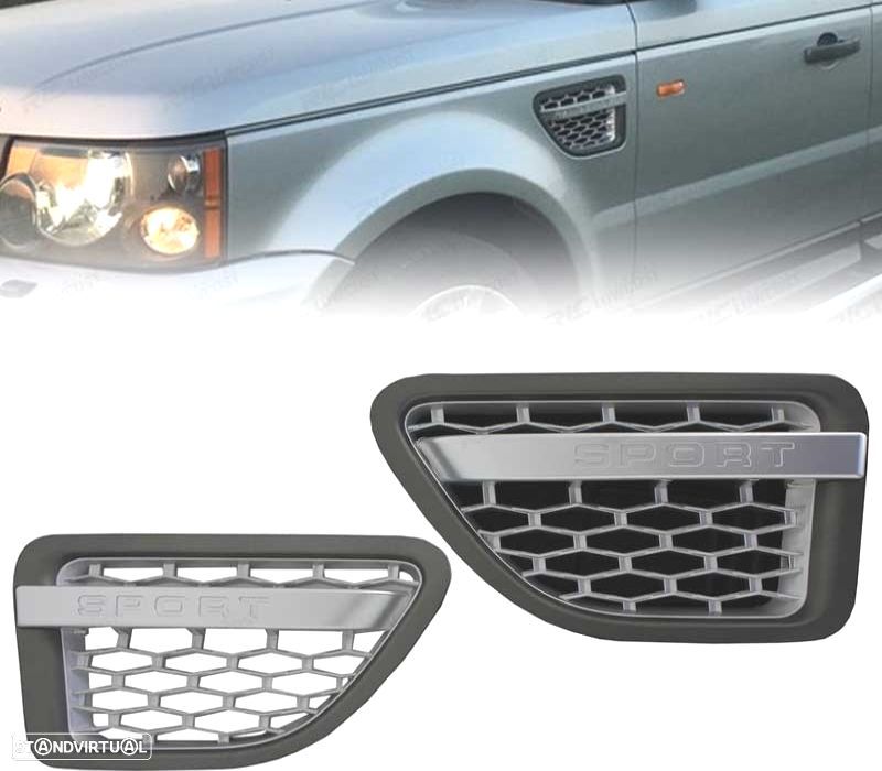 GRELHAS LATERAIS RANGE ROVER SPORT 05-09 AUTOBIOGRAPHY SILVER EDITION - 1