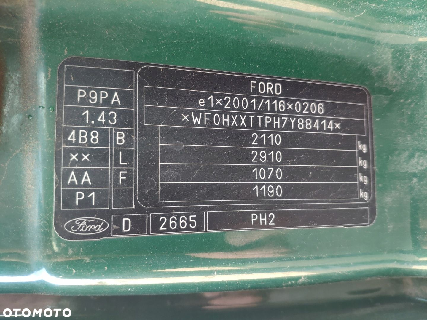 Ford TOURNEO CONNECT MK1 DRZWI PRAWE PRZESUWNE SZYBA DRZWI - 13