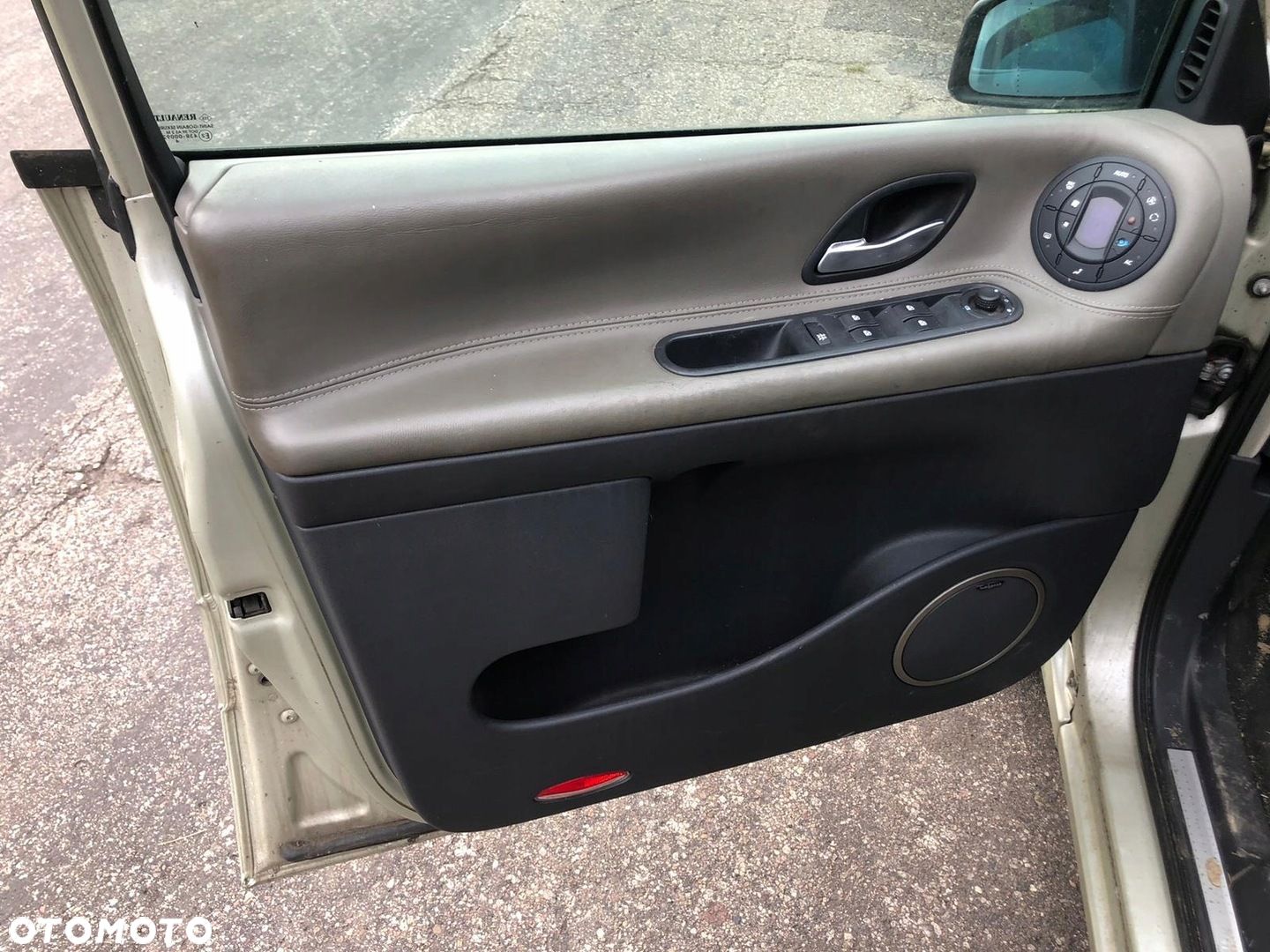 RENAULT ESPACE IV 4 boczki tapicerka drzwi SKÓRZANE SKÓRY SIWE ROLETY - 1