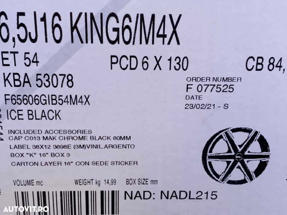 jante mercedes sprinter 6x130 marca Mak cu ET 54 - 5