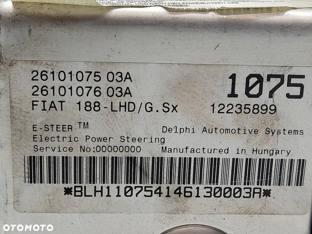 KOLUMNA KIEROWNICZA WSPOMAGANIE ELEKTRYCZNE FIAT PUNTO II 26101075 EUROPA - 12