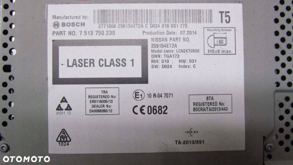 NISSAN QASHQAI J11 RADIO NAWIGACJA 259154ET2A 13- - 5