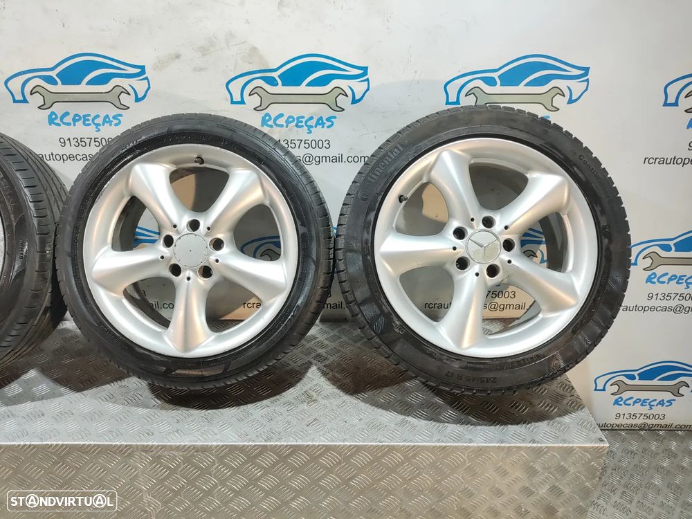 Conjunto Jantes 17 Originais Mercedes Benz Class C W203 7,5J 8,5J ET34 ET36 5x112 - 4