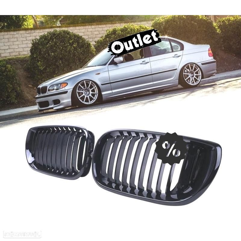 R100444C4 GRELHAS FRONTAIS BMW E46 BERLINA TOURING 01-05 PRETO BRILHANTE - 1