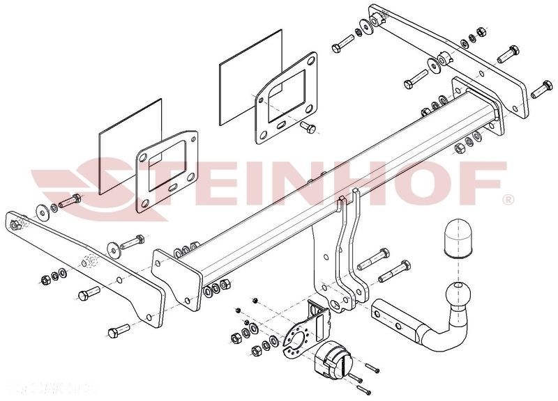 Hak Holowniczy + MODUŁ 7PIN do Audi A4 B9 Allroad od 2016 - 2