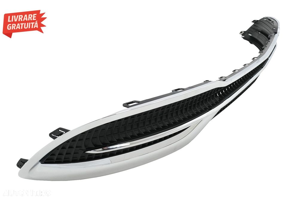 Accesorii Bara Fata Mercedes S-Class W222 Facelift Sedan (2017-2020) Chrome M-Desi- livrare gratuita - 4