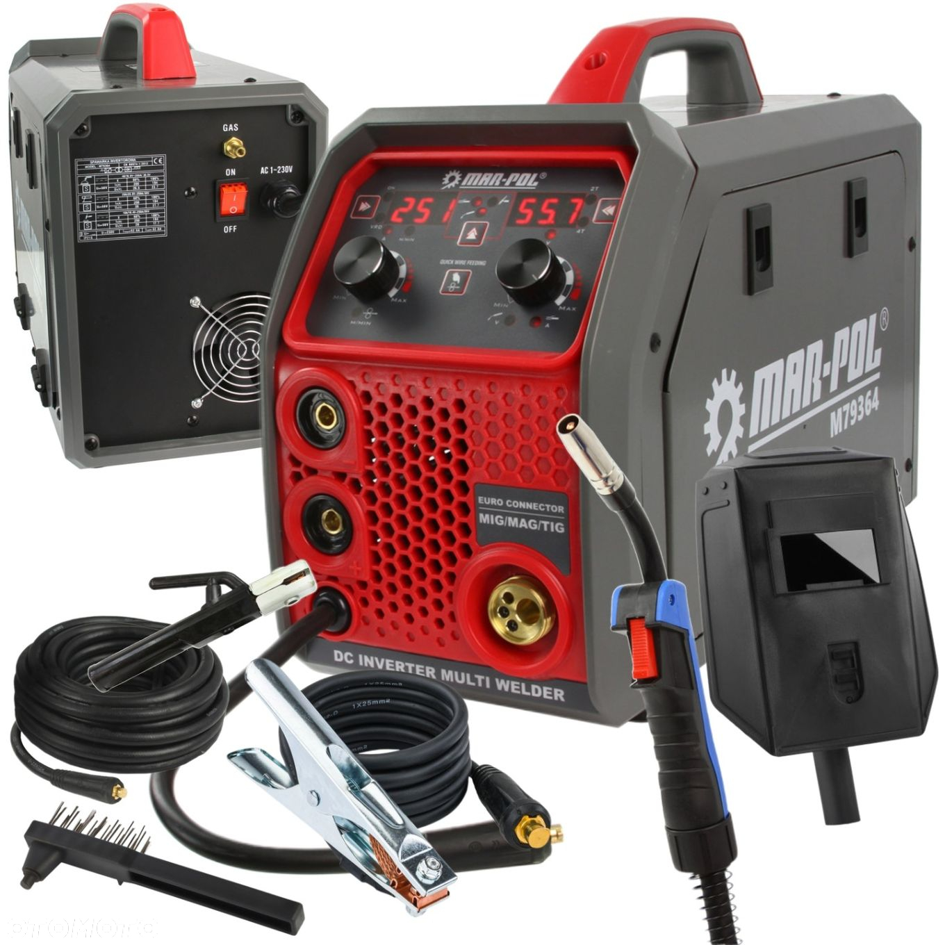 SPAWARKA INWERTOROWA MIGOMAT 250A MIG MMA TIG 230V GAZOWA M79364 - 15