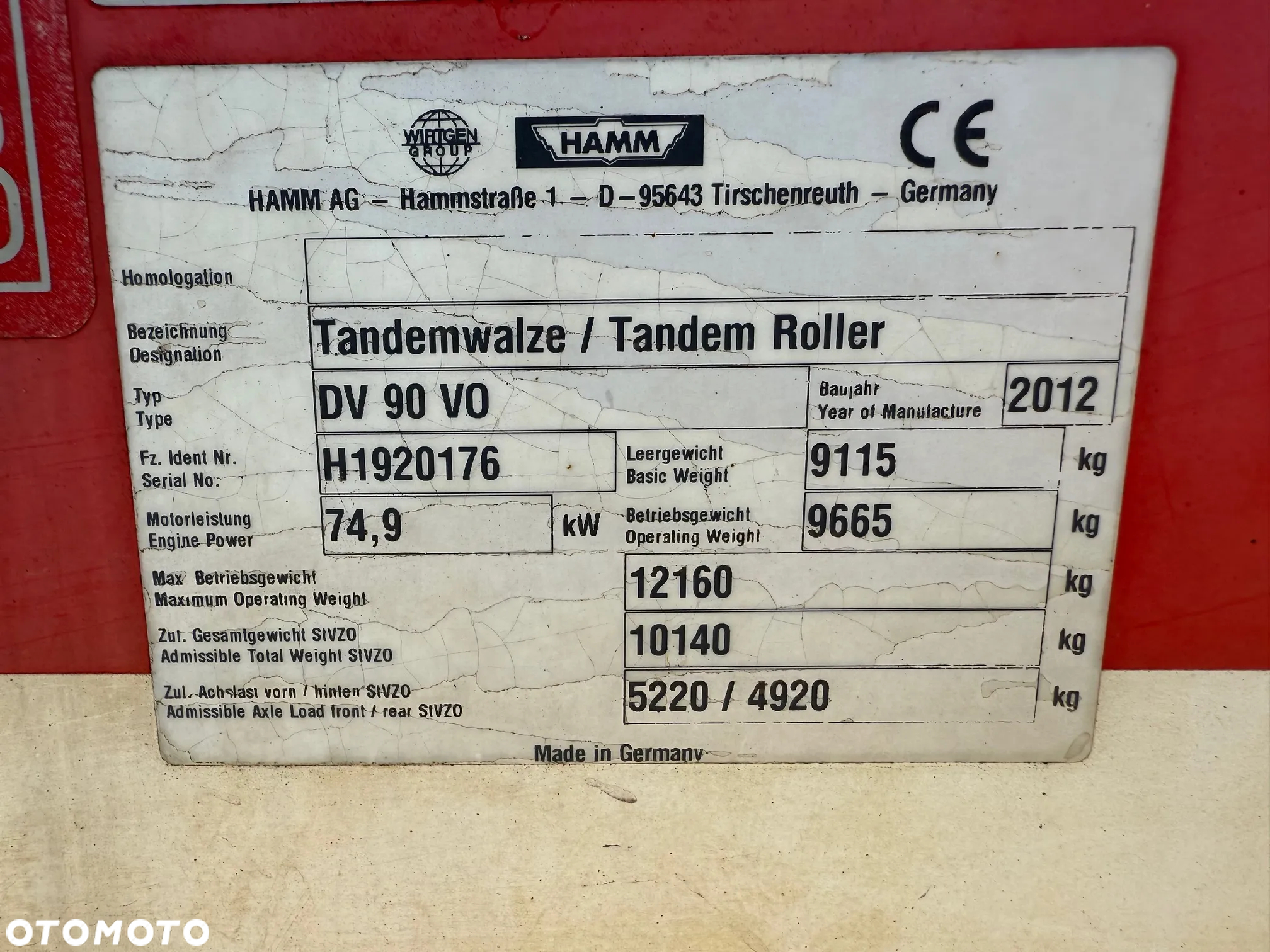 Hamm DV 90 Walec Stalowo Stalowy - 13