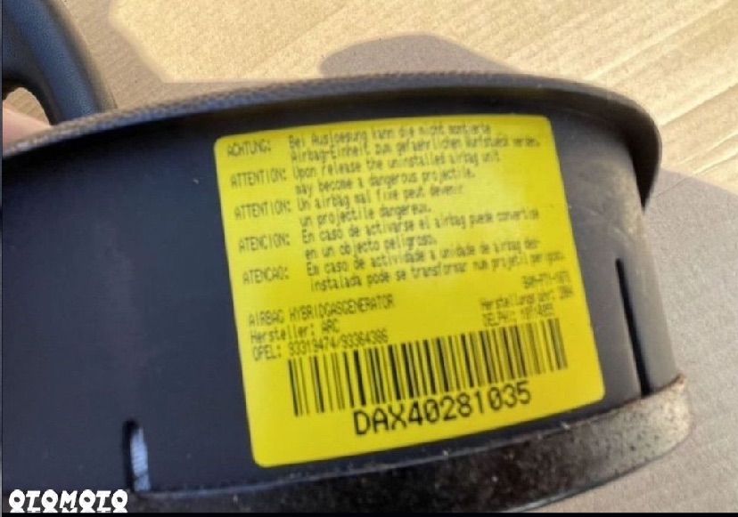 CV250080XXN kierownica airbag Opel meriva a - 4