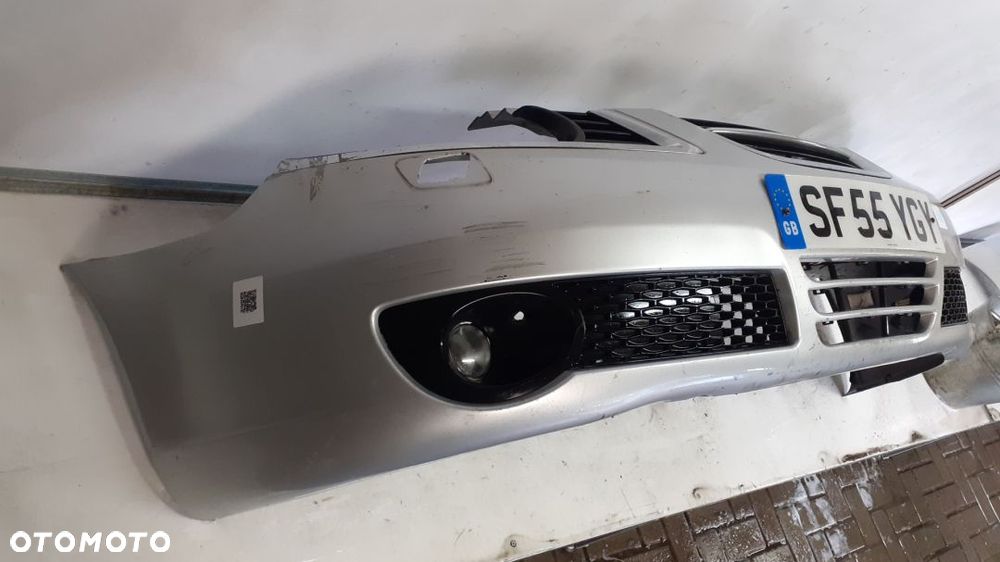 ^ ZDERZAK PRZÓD PRZEDNI SAAB 9-5 AERO SREBRNY HALOGEN - 4