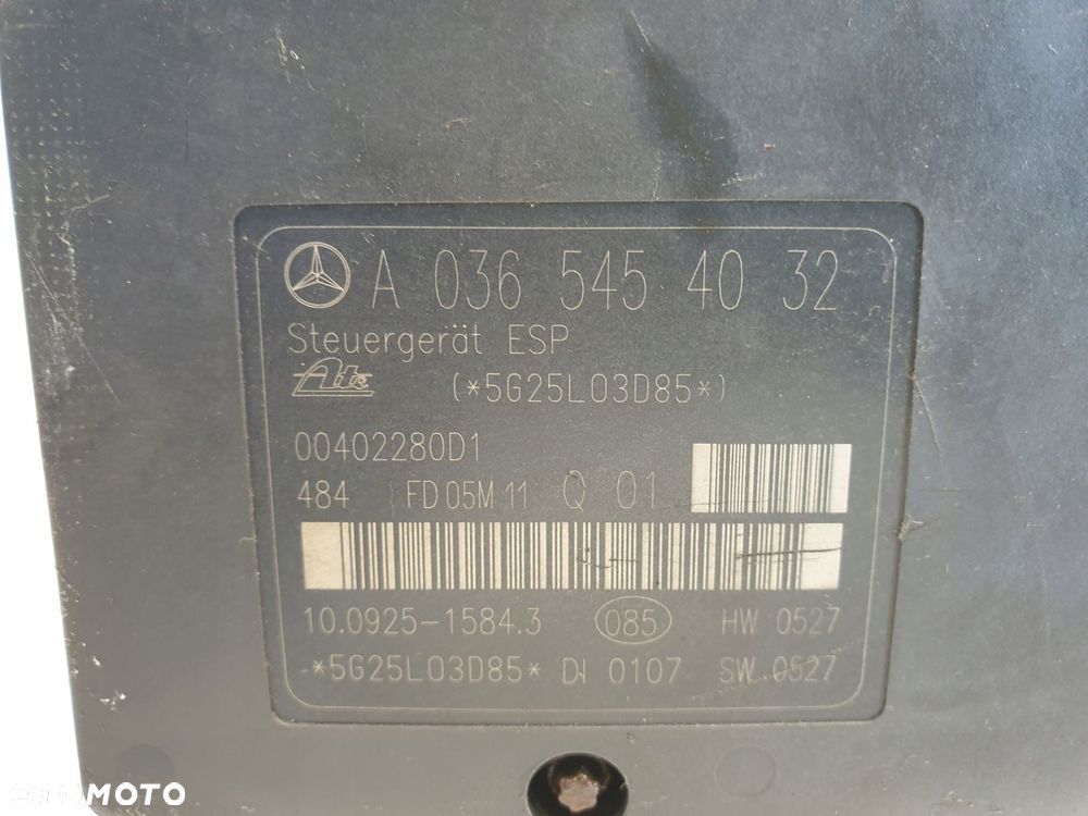 Mercedes CLK W209 STEROWNIK ABS ESP A0365454032 - 9
