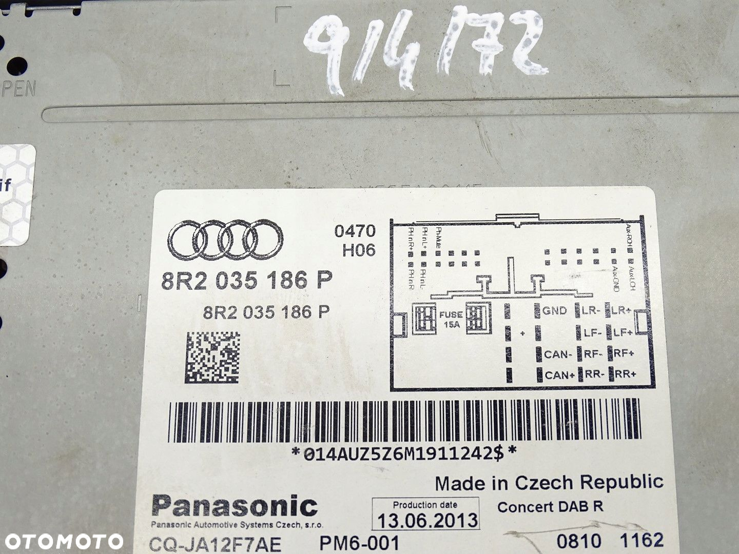RADIO RADIOODTWARZACZ CD AUDI A5 8T 8R2035186P - 4