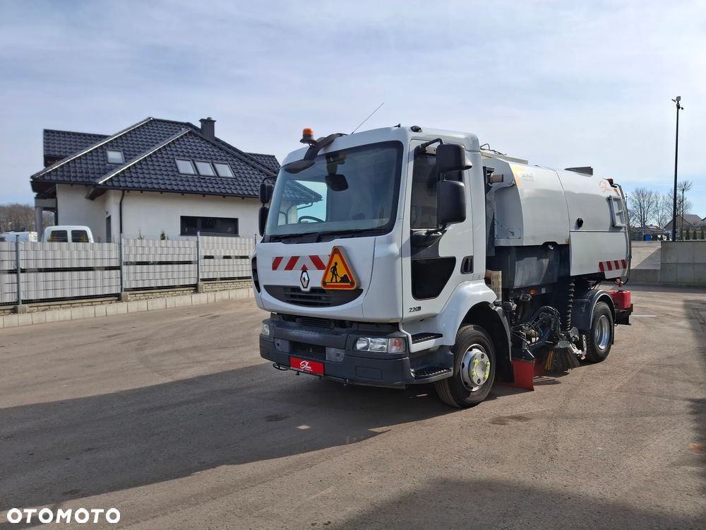 Renault Midlum 220 DXI Zamiatarka SEMAT Zoeller Johnston Szczotki L/R Obie Strony 2013r Napęd Hydrostat Euro 5 Rura Do Liści Studzienek 4466 Mth - 13