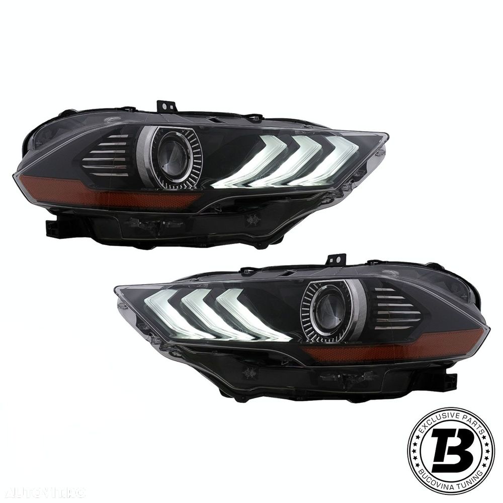 Faruri LED compatibile cu Ford Mustang VI Smoke Design RGB - 1