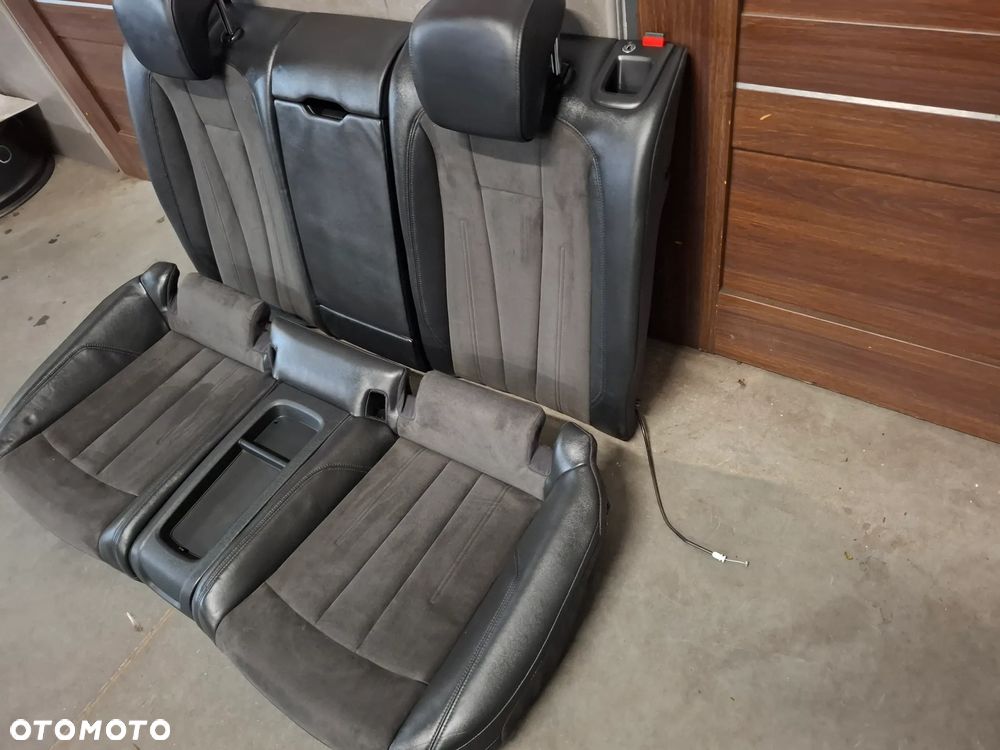 Fotele kanapa tył Audi A5 coupe rok 2017 8W alcantara + skóra czarna - 2