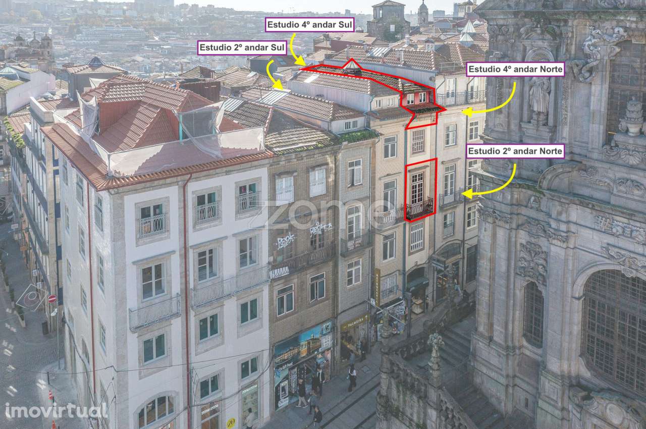4 Estúdios T0 com rentabilidade nos Clérigos - Grande imagem: 2/50