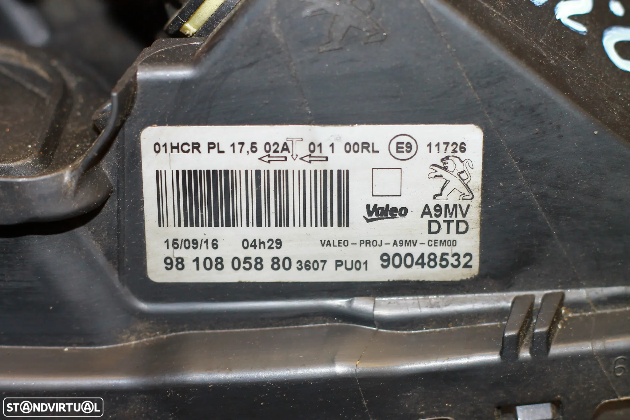 ÓPTICA DIREITA PEUGEOT 208 - 5