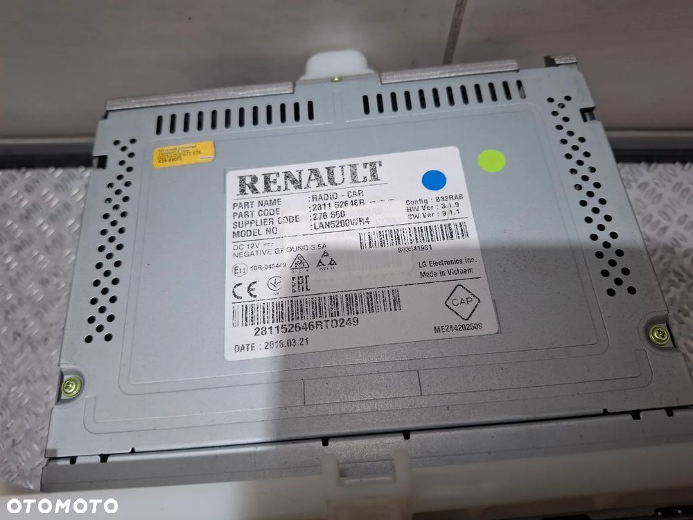 Radio nawigacja ramka nawigacji komplet Renault Master  III 2018 rok nr 682607530R 281152646R - 3