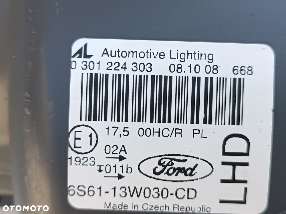 FORD FIESTA MK6 LAMPA PRAWA PRZÓD PRZEDNIA EU 6S61-13W030-CD - 9