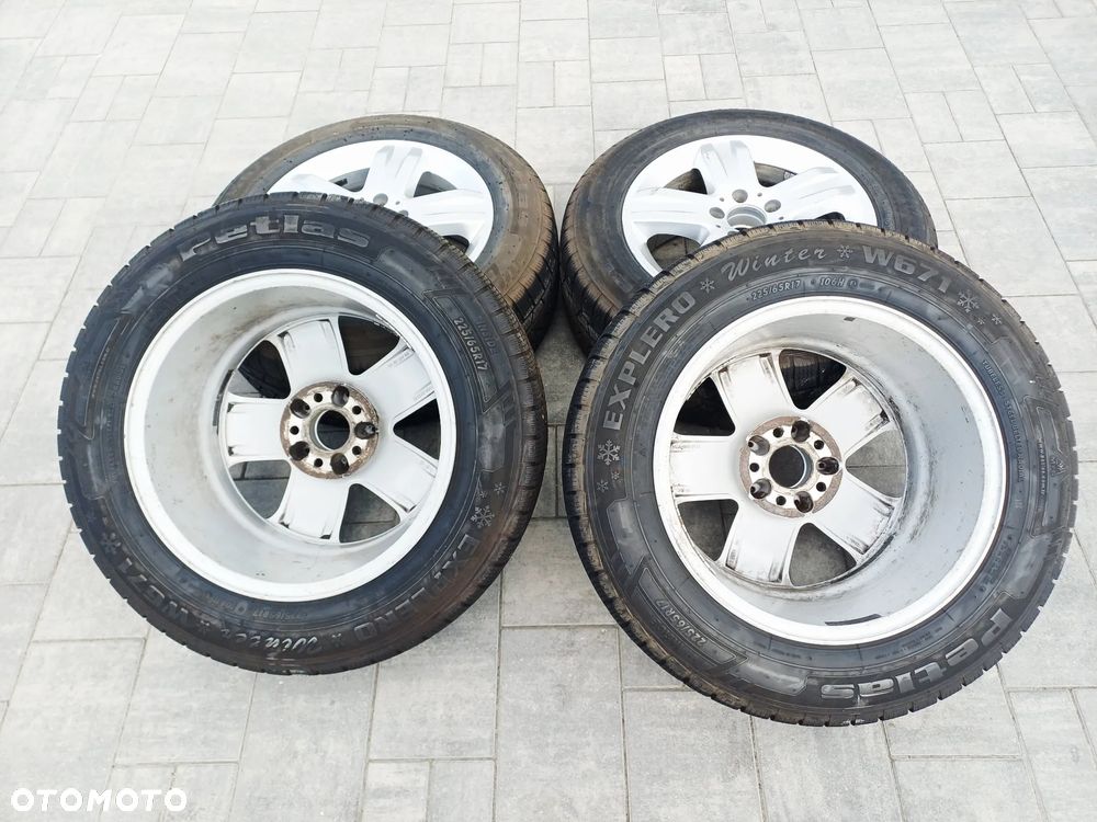 FELGI Z OPONAMI KOŁA ALUMINIOWE MERCEDES ML W163 R17 5X112 ET52 66,6 mm A1634013902 OPONY PETLAS EXPLERO 225/65 R17 2023r ZIMA NR26 - 11