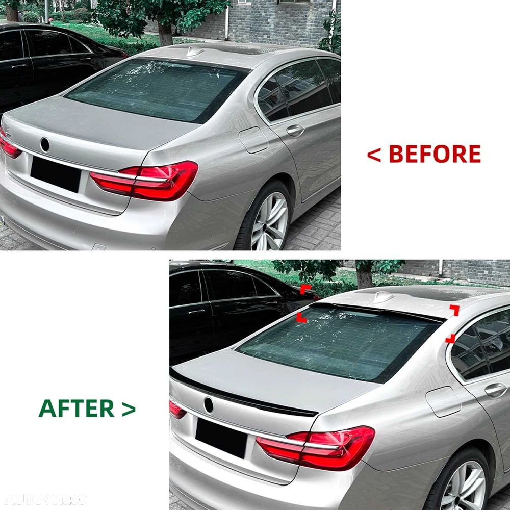 Eleron Luneta model M4 Spoiler Lip Codita BMW G11 G12, Negru Lucios - 5