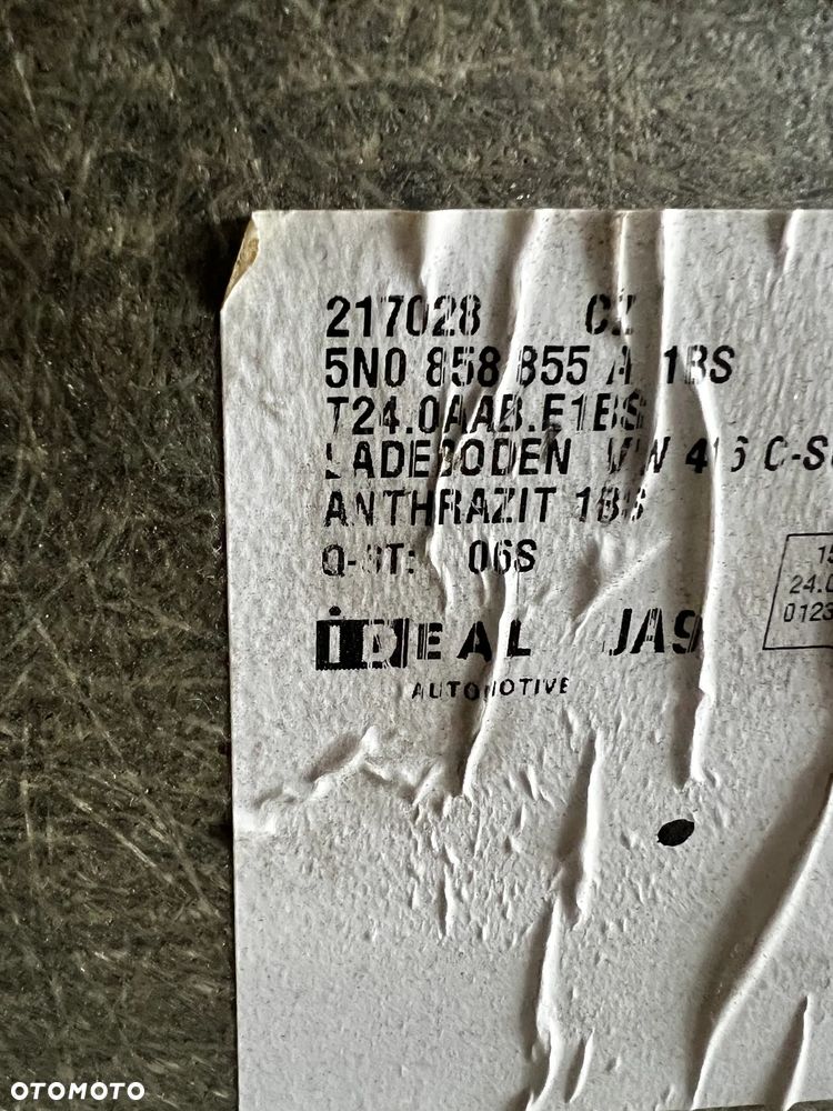 PODŁOGA MATA WYKŁADZINA BAGAŻNIKA VW TIGUAN 5N I 2007-2016 5N0858855A ŁADNA - 2
