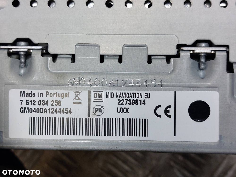 RADIO ODTWARZACZ + WYŚWIETLACZ OPEL ASTRA J 22739814 20935346 13343709 - 5