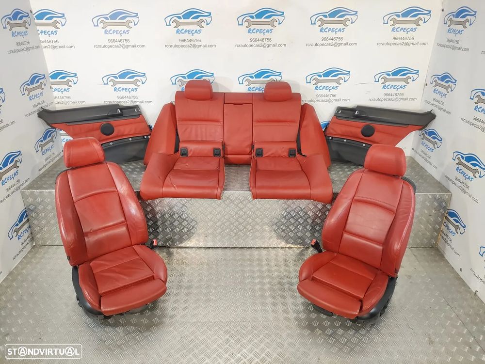 .BANCOS EM PELE BMW SERIE 3 E92 COUPÉ PACK M ELÉTRICOS COM MEMÓRIA AIRBAGS QUARTELAS TRASEIRAS ORIGINAIS - 3