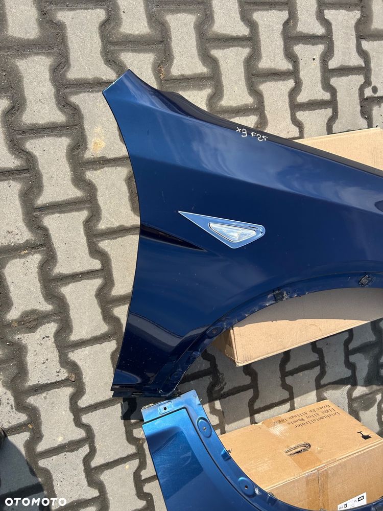 Bmw x3 f25 maska błotnik lewy prawy A76/5 pas przedni kompletny 3.0 D zderzak przód lampy bi-xenon - 17