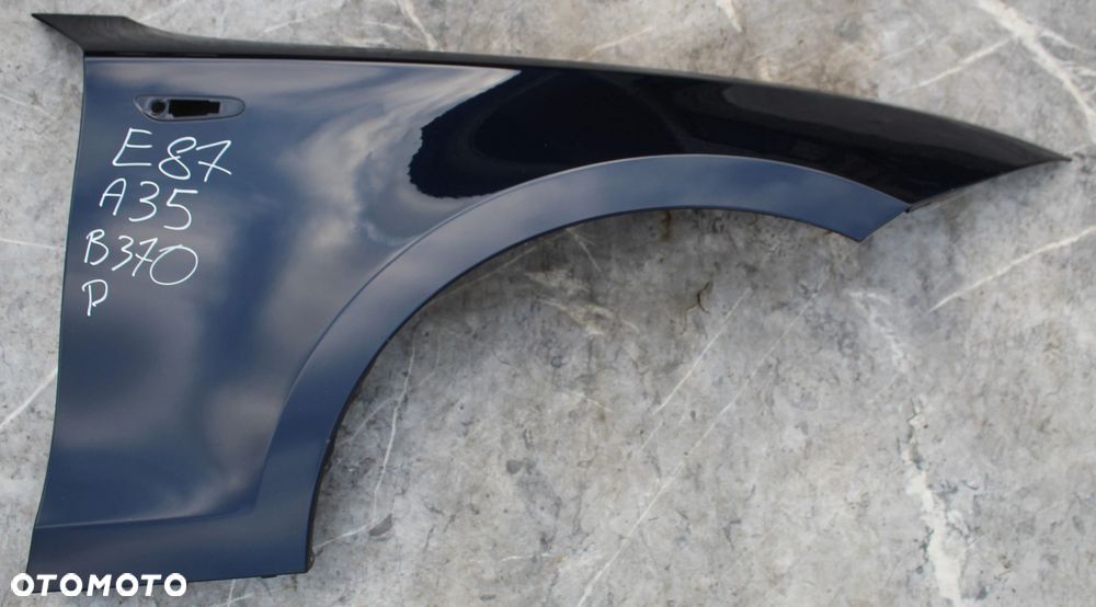 BŁOTNIK PRAWY PRZÓD PRZEDNI BMW E81 E82 E87 E88 A35 MONACOBLAU B370 - 1