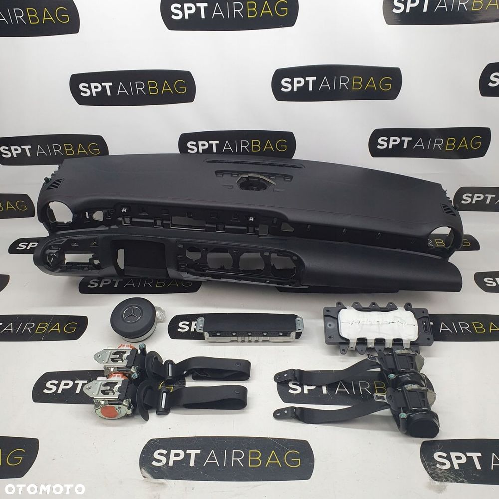 MERCEDES CLA W118 DESKA ROZDZIELCZA KONSOLA KOKPIT PULPIT PODUSZKI AIRBAG AIR BAG PASY KIT SET - 1