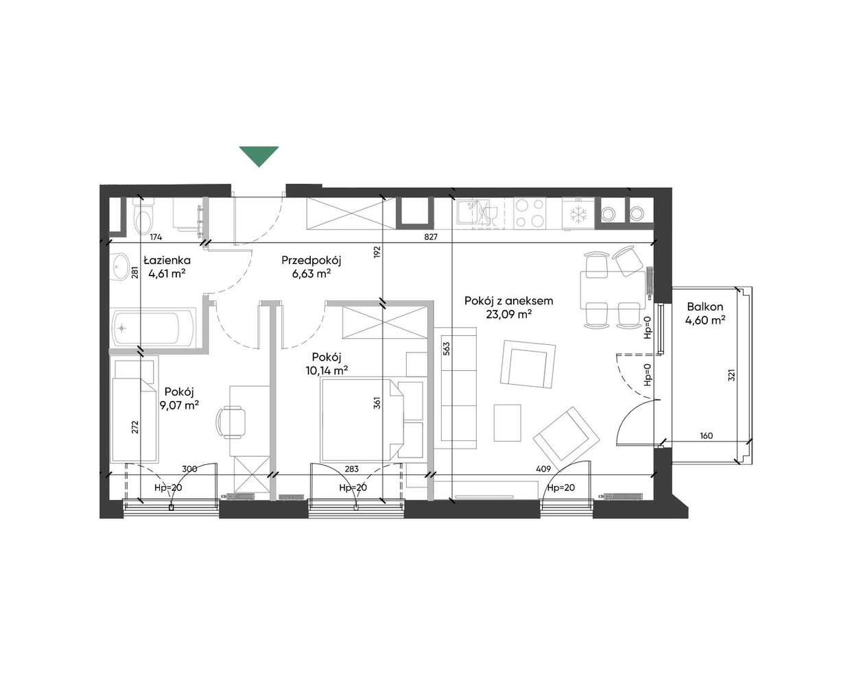 3 pokoje | balkon | stan deweloperski | Prądnik Biały