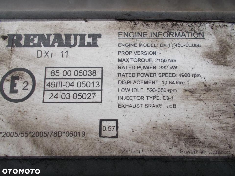 SILNIK VOLVO RENAULT DXI 11 450KM EURO5 NA CZĘŚCI - 3