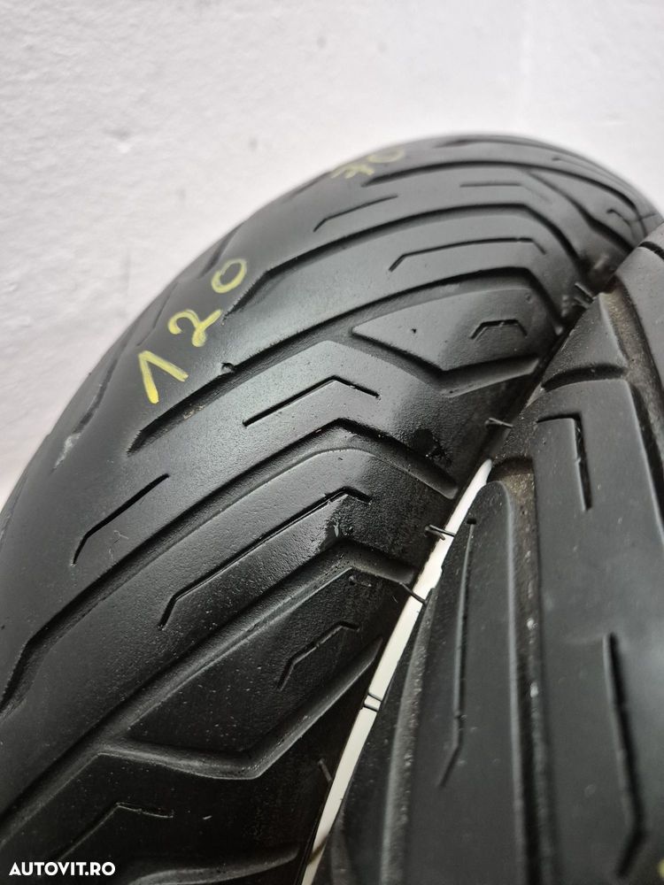 Set anvelope moto 120 70 12 cu 120 70 12 Michelin city grip - 3