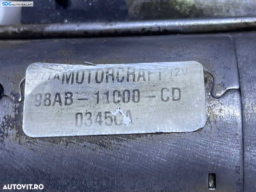 Electromotor cu 10 Dinti Cutie Manuala Ford Fiesta 5 1.25 16V 2002 - 2008 Cod 98AB-11000-CD [S0003] - 3
