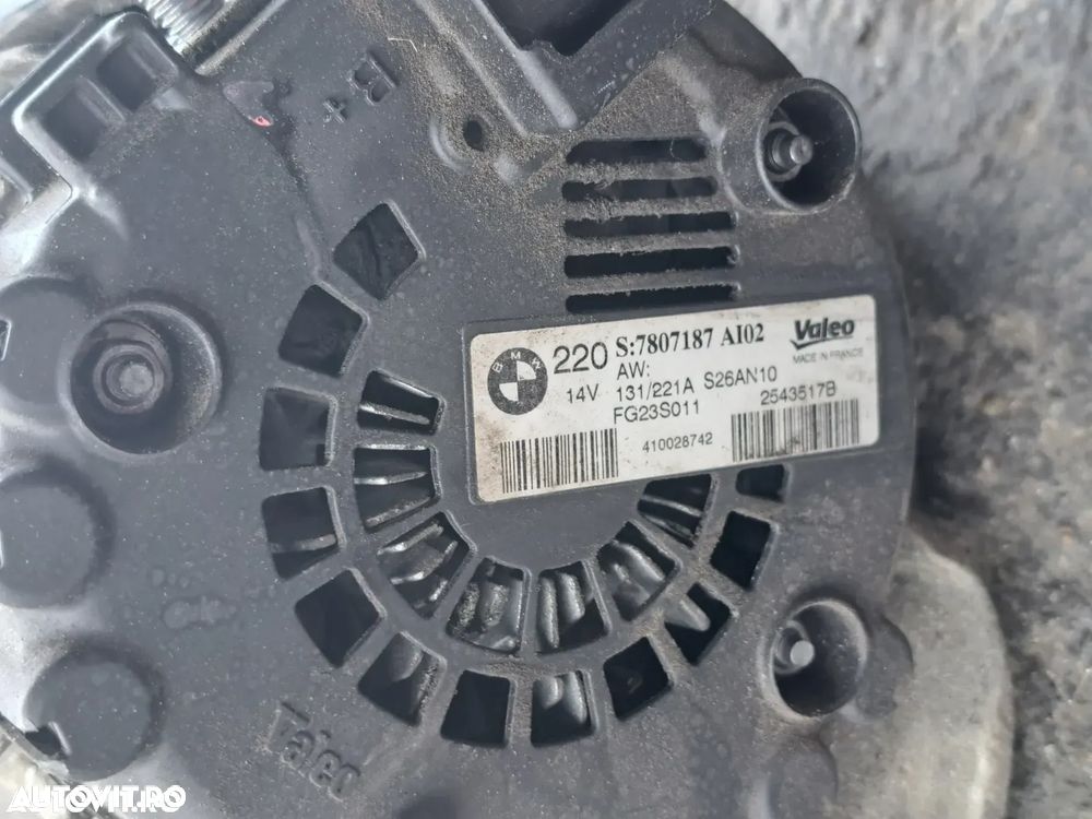 Alternator generator dinam 245cp 205cp 306cp 299cp cu fulie lata 7 caneluri Valeo in stare foarte buna original BMW F07 F10 F11 F01 F02 E70 LCI E71 - 3